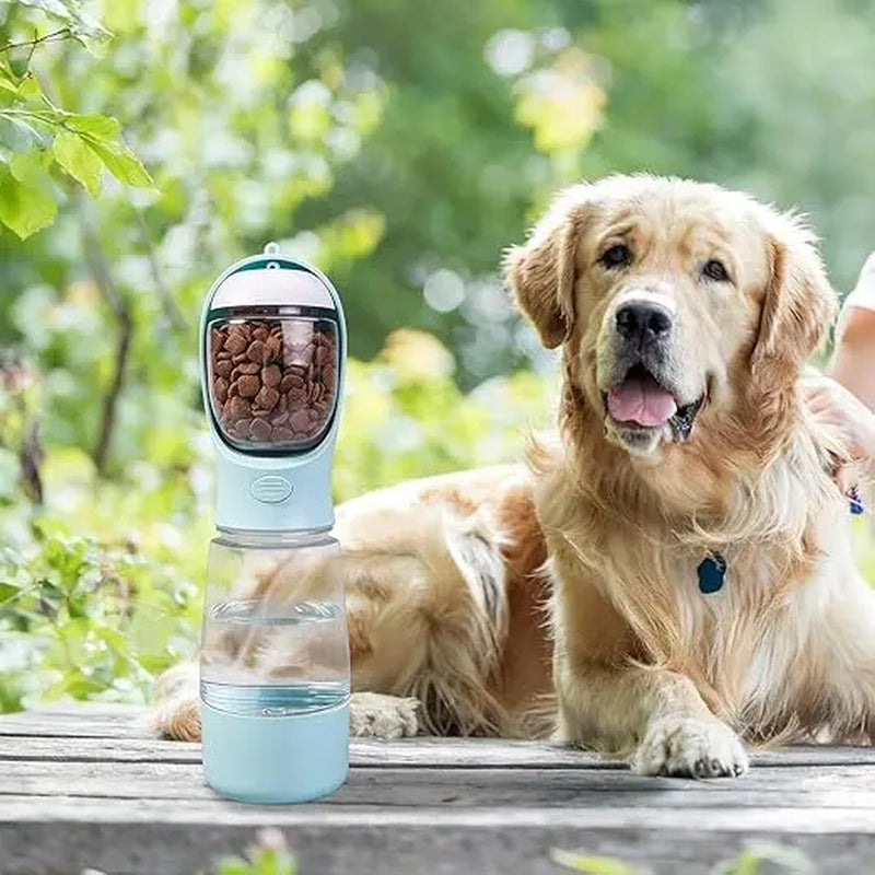 Portable Dog Water Bottle with Food Container and Travel Bowl - Essential Pet Dispenser for Walking and Hiking
