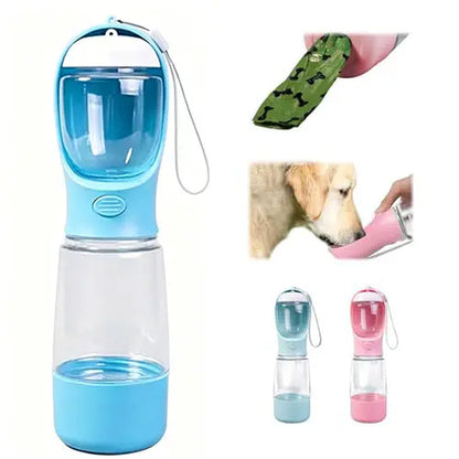 Portable Dog Water Bottle with Food Container and Travel Bowl - Essential Pet Dispenser for Walking and Hiking